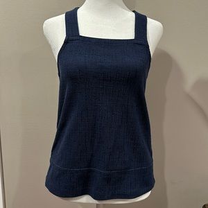 Madewell Navy Apron Cross Back Tank Top